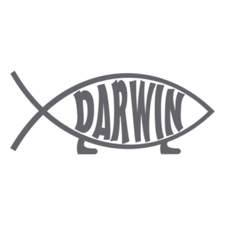 Darwin Fish Decal (Grey)